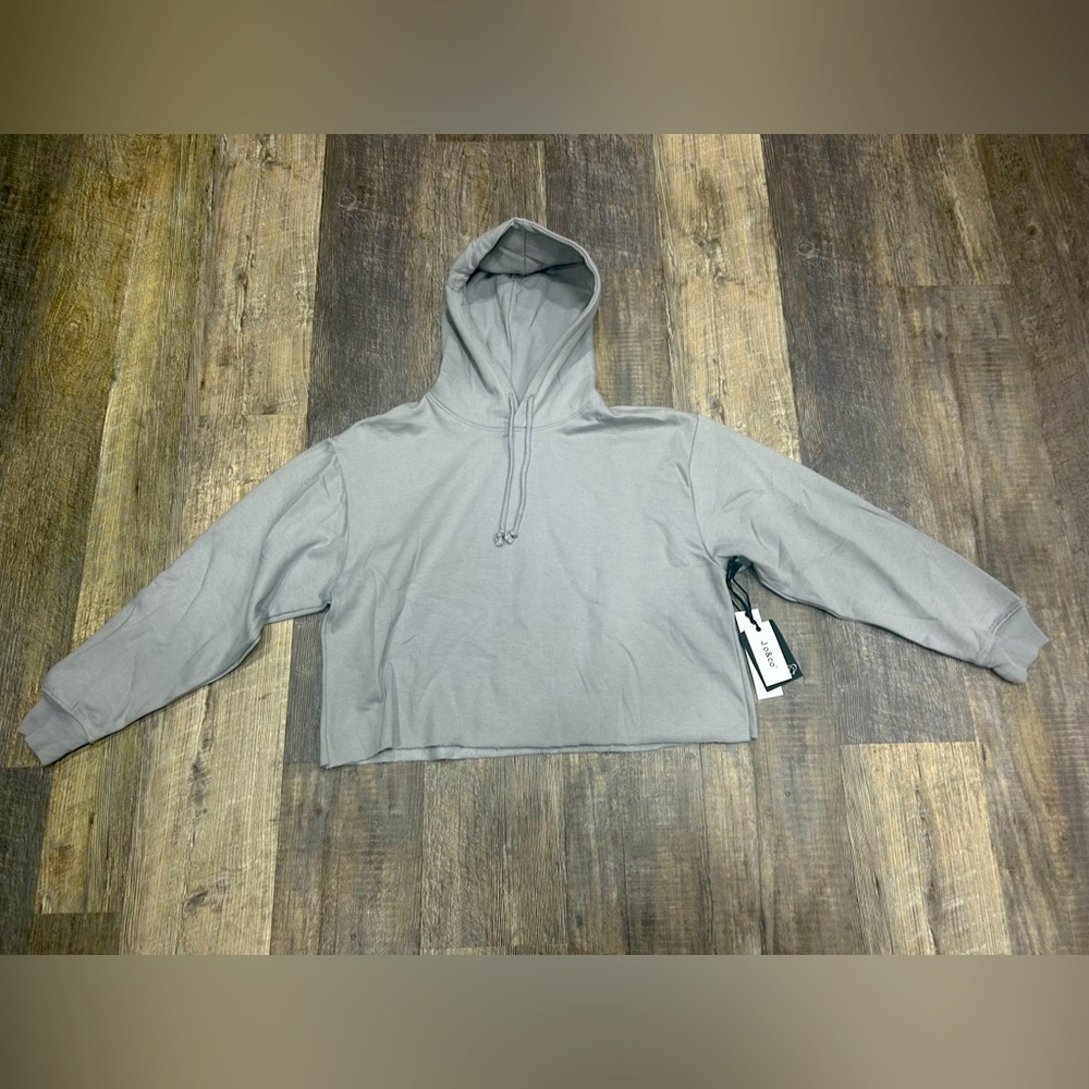 NWT J.O & CO Crop Hoodie Gray